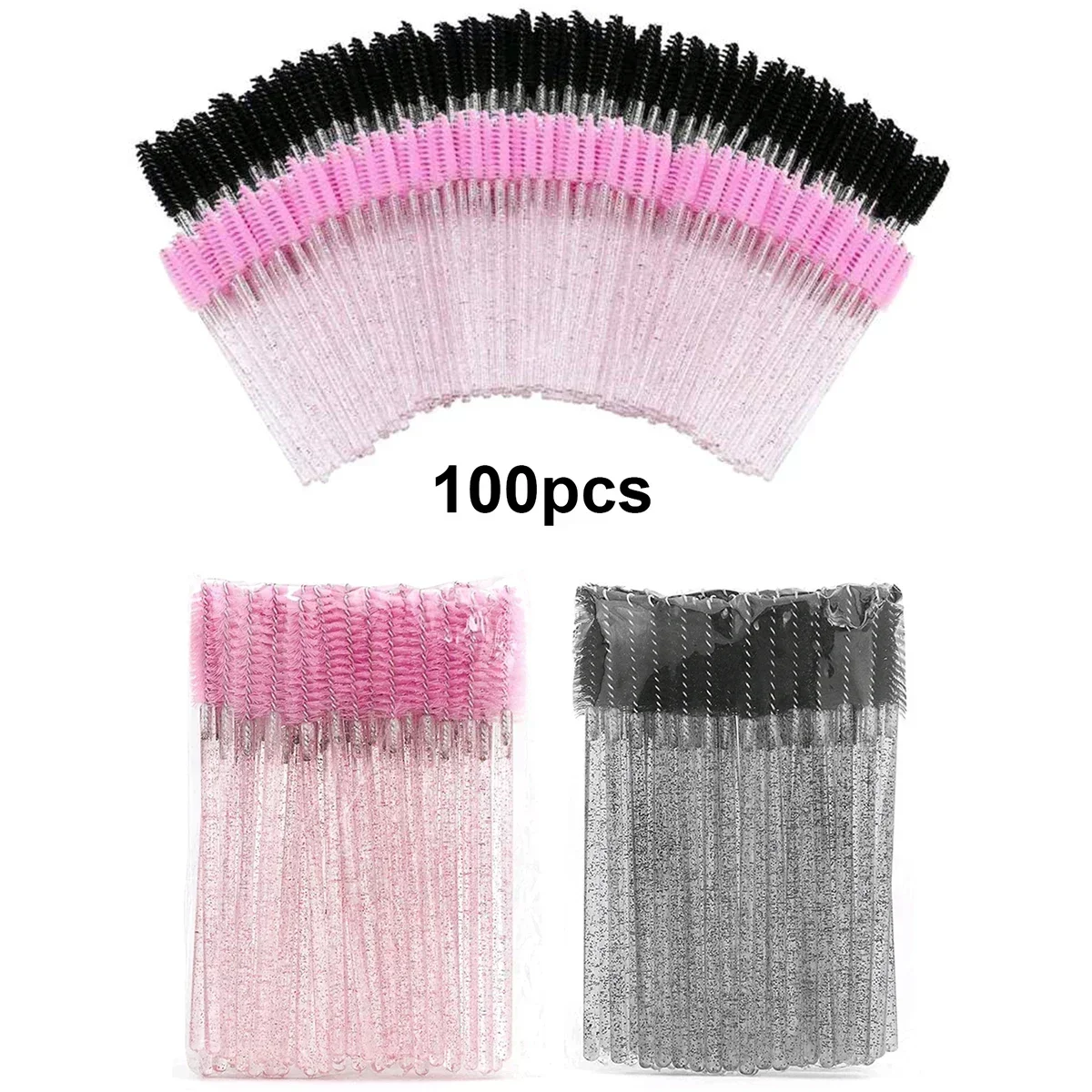 Eyelash Extension Options - ขายส่ง 100 ชิ้นทิ้งแปรงขนตา Spoolies Micro Lash