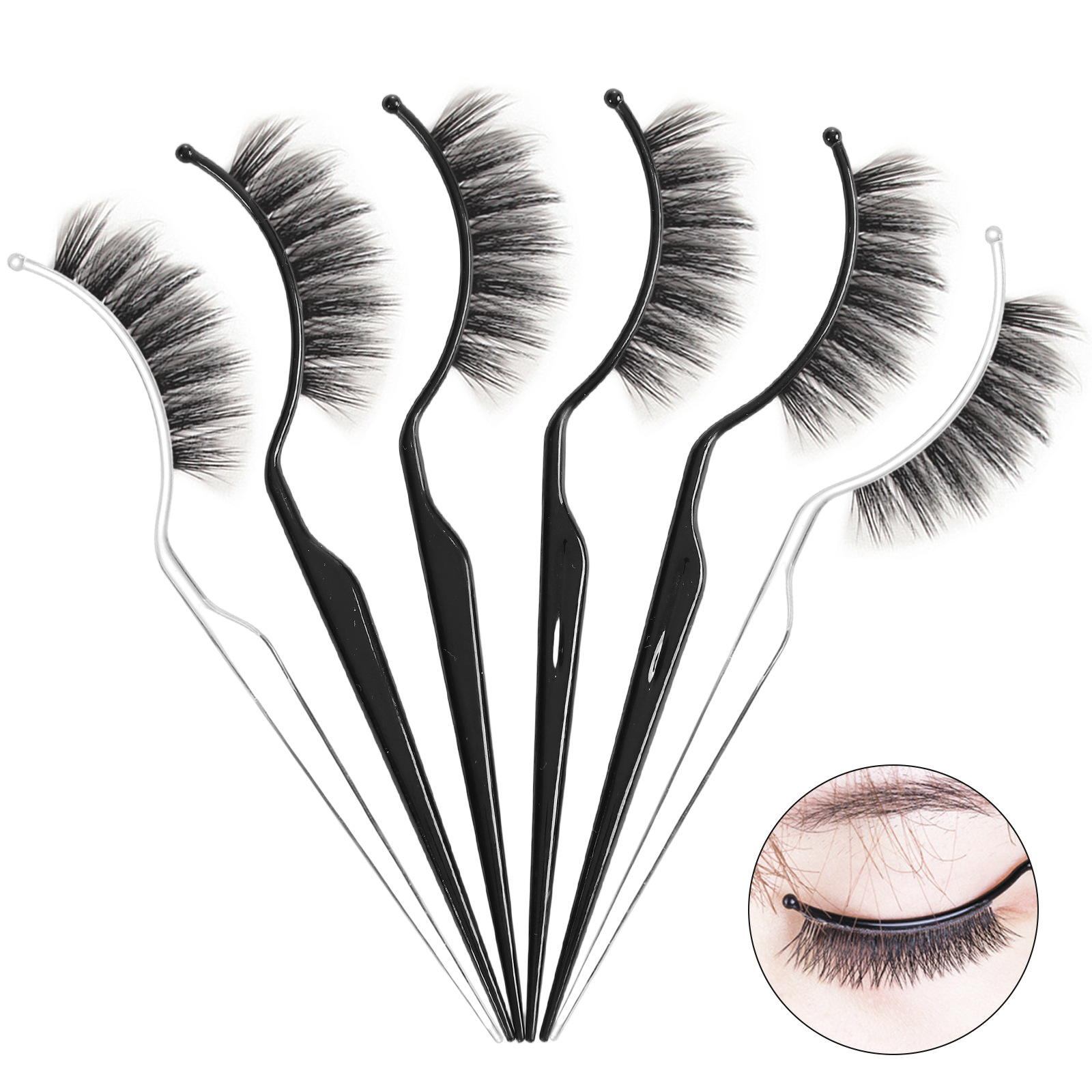 Eyelash Extension Course - อุปกรณ์ทดลองติดขนตาปลอม 10 ชิ้น แท่งโชว์ทรงขนตา แท่งติดขนตา ฐานรองขนตา