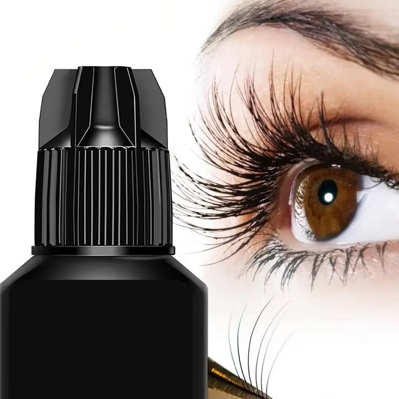 Eyelash Extension Repair - ขวดเปล่าสำหรับกาวติดขนตาแบบมืออาชีพ, ฝาปิด 5 ด้านสำหรับบรรจุกาวต่อขนตา, ขวดสี่เหลี่ยมแบบเติมได้ขนาดพกพา