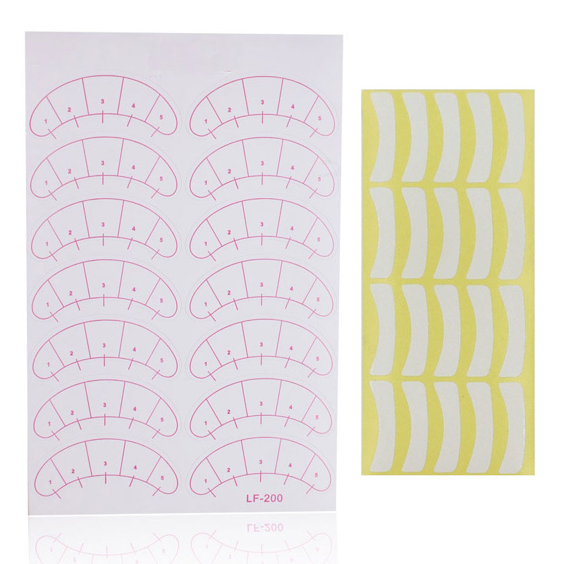 Lash Mapping Sticker - Eyelash EXTENSION กระดาษแพทช์ Eyelash ภายใต้แผ่นรองพื้น Eye