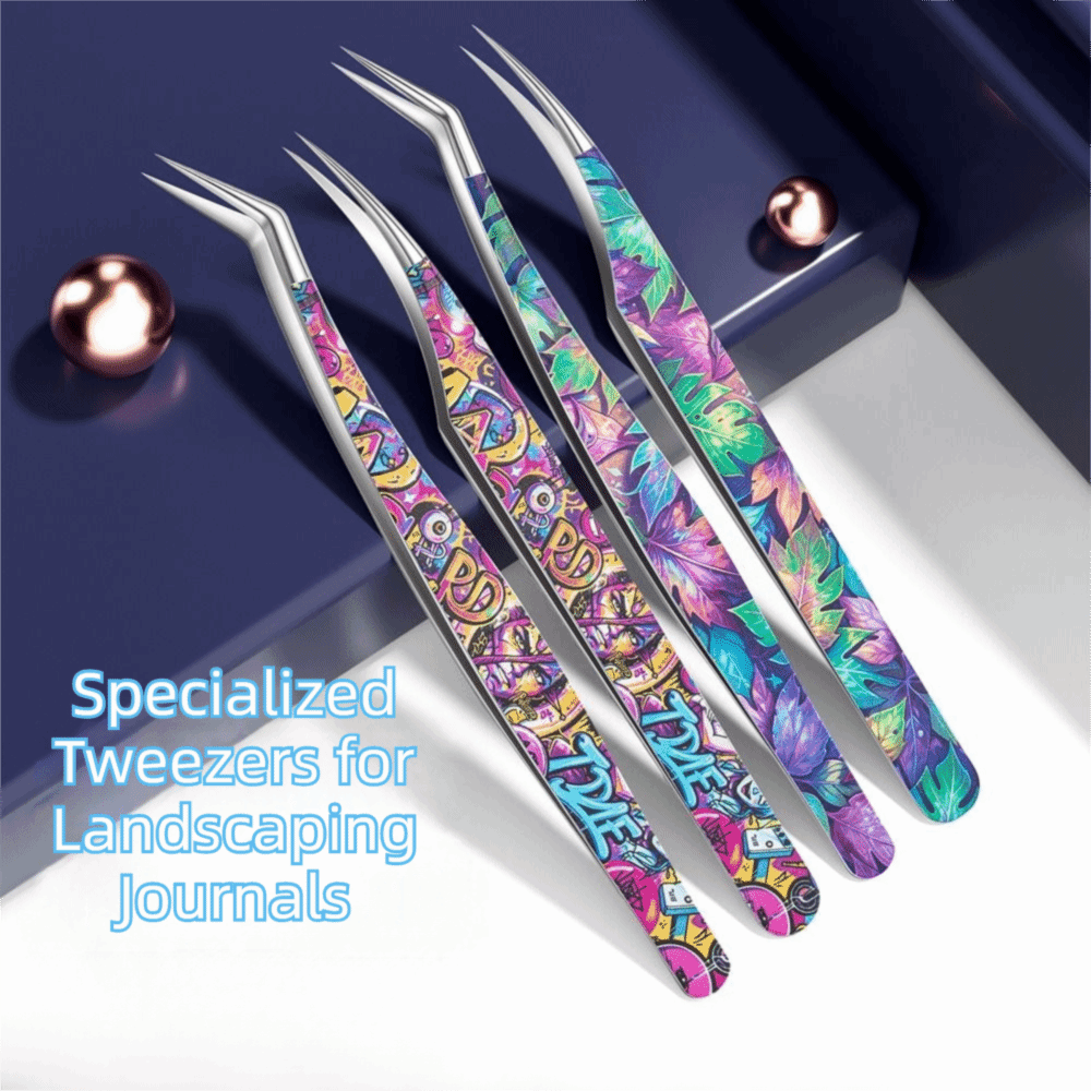Lash Mapping Sticker - แหนบติดขนตาปลอมแบบโลหะโค้ง ป้องกันไฟฟ้าสถิต ลายการ์ตูน แหนบต่อขนตาความแม่นยำสูง