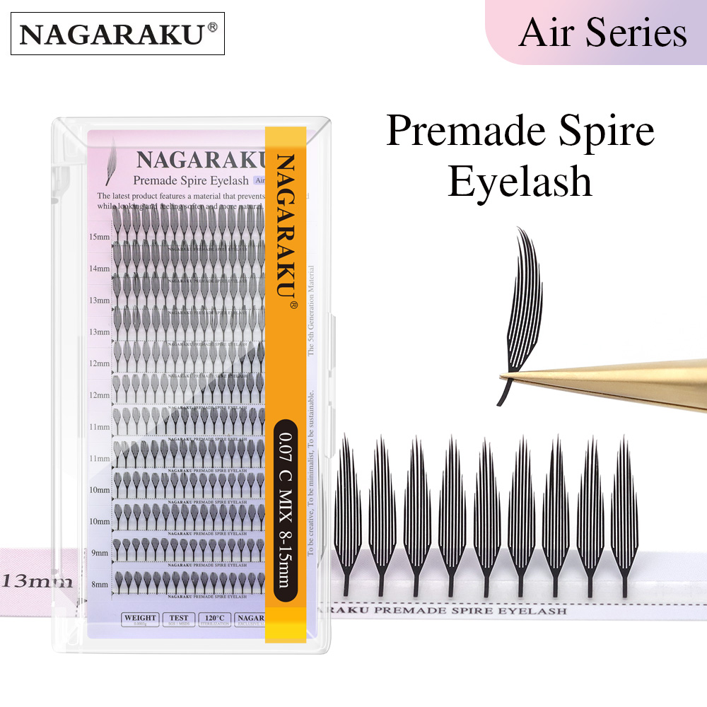 Eyelash Extension Course - NAGARAKU Premade Spire Eyelash อะนิเมะ Effect