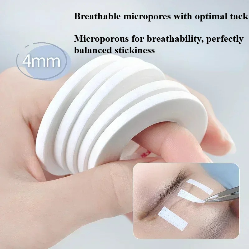 Lash Mapping Sticker - เทปยกขนตา 4 มม. เทปกระดาษทางการแพทย์แบบระบายอากาศ เทปต่อขนตาสีขาว เทปปิดตาปลอม