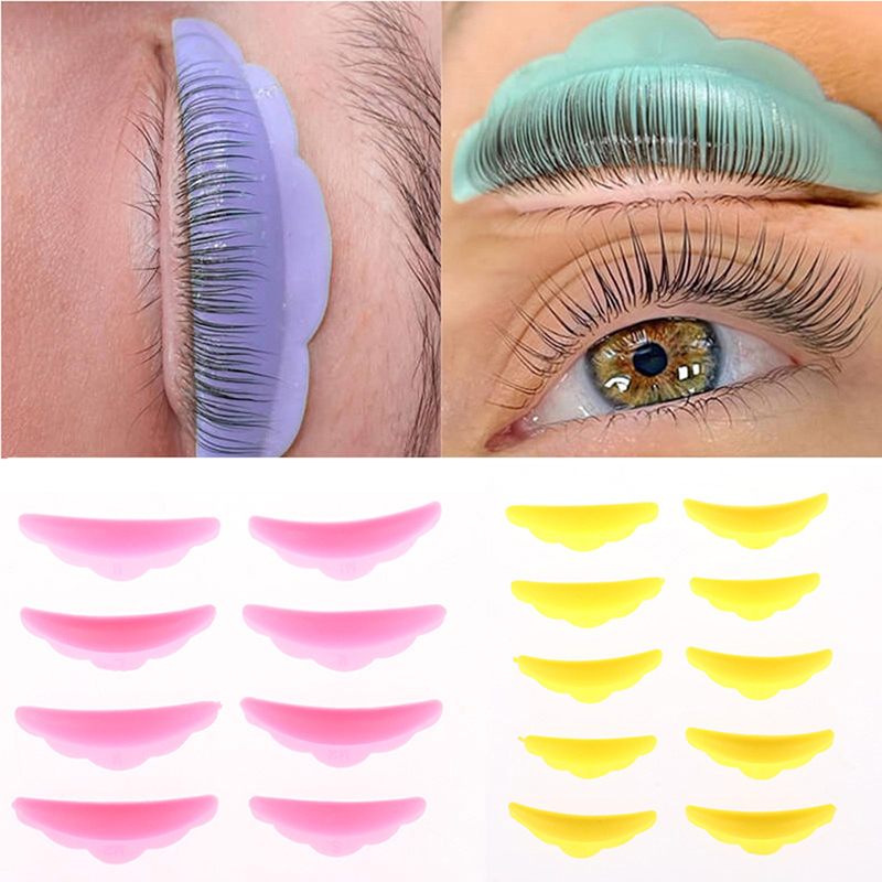 Eyelash Extension Remover At Home - 5คู่ขนตา Grafting ซิลิโคนเปียร์ม Pad Eyelash แผ่นยก