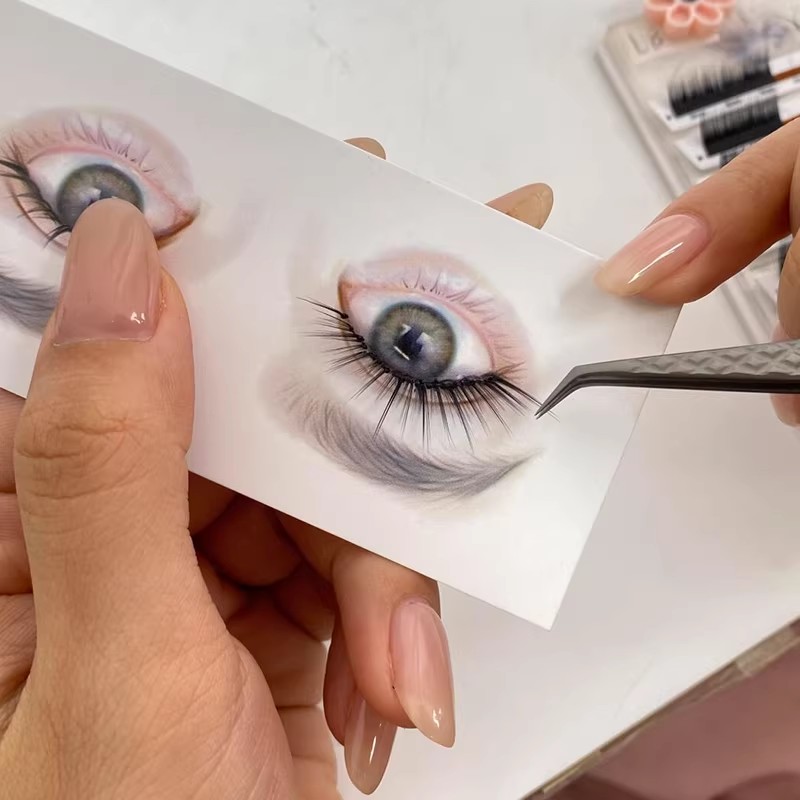 Eyelash Extension Course - การ์ดแมปปิ้งขนตาแบบใช้ซ้ำได้สำหรับผู้เริ่มต้น - การ์ดแสดงแบบดีไซน์ขนตาและการ์ดฝึกหัดสำหรับผู้เริ่มต้น