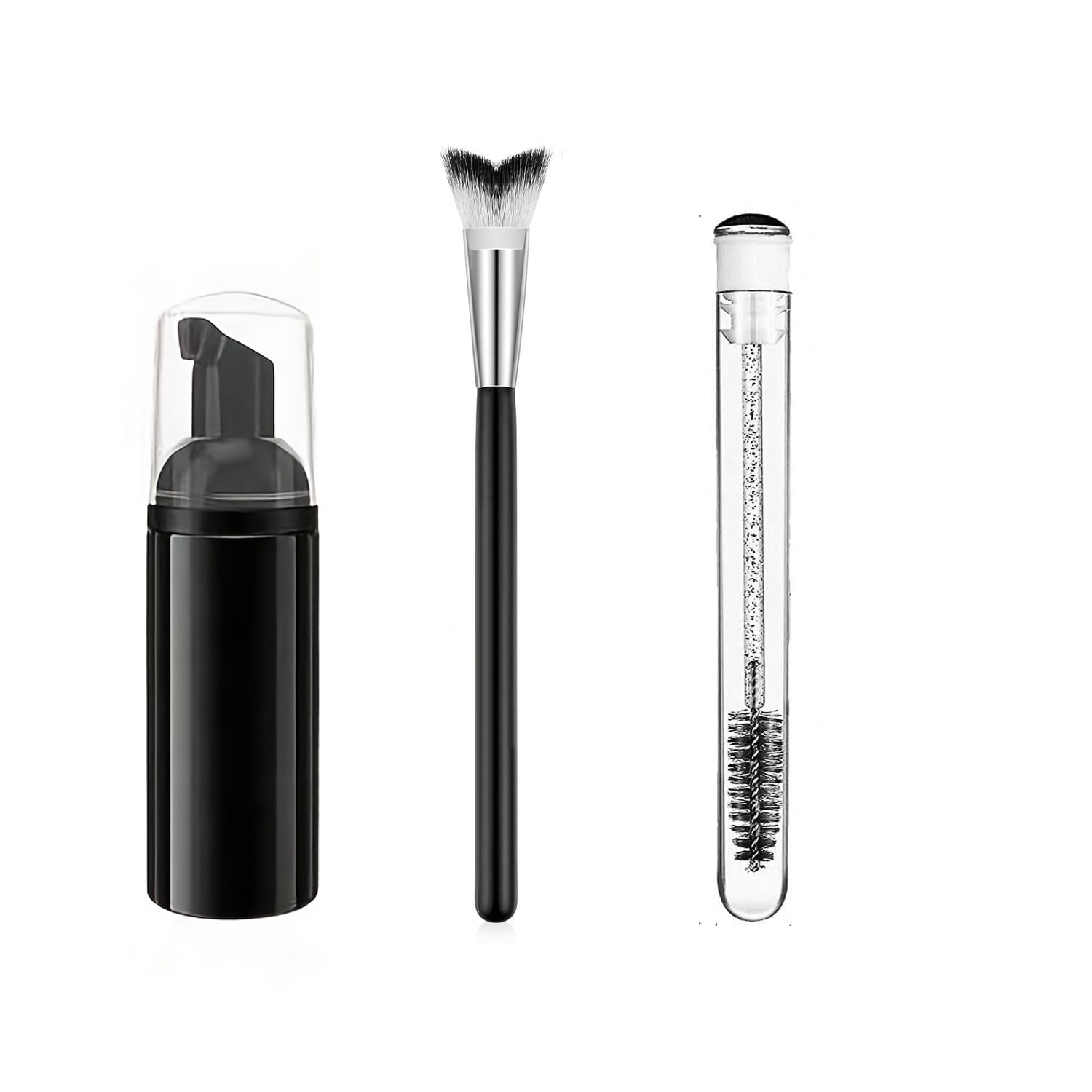 Eyelash Extension Glasses - ชุดทำความสะอาดขนตาปลอมระดับมืออาชีพ พร้อมแชมพู สบู่ แปรงปัดขนตา ขวดโฟม ไม้ปัดมาสคาร่า