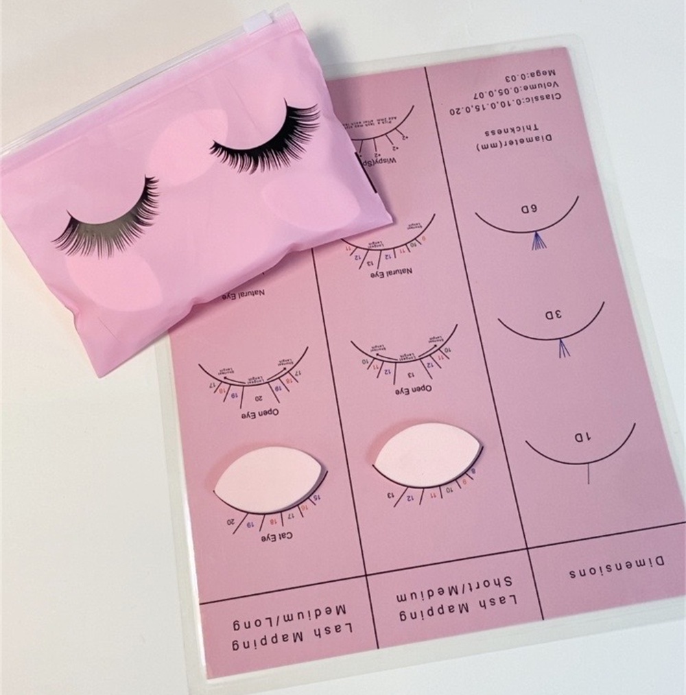 Lash Mapping Sticker - เริ่มต้น Lash แผนที่แผนภูมิ Wispy Lashes Practice