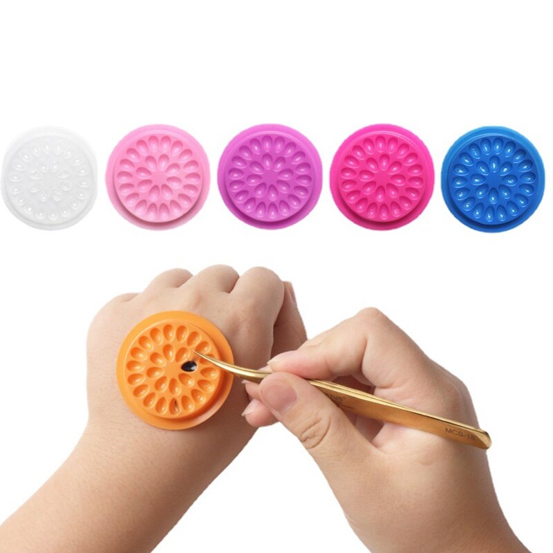 Eyelash Extension Repair - 100pcs Eyelash ผู้ถือกาว Eyelashes EXTENSION อุปกรณ์กาวพาเลทปะเก็น