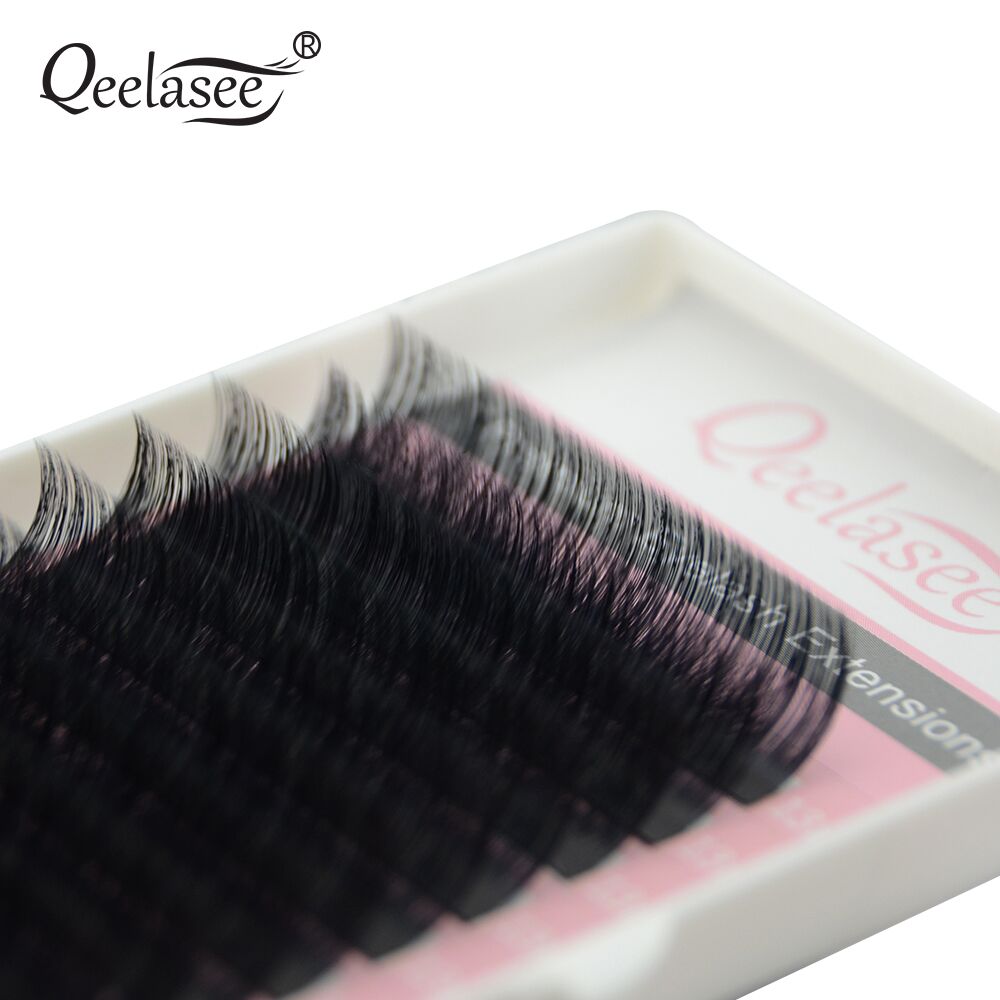 Qeelasee Faux Mink แต่ละขนตา C - Eyelash Extension Russian บทวิจารณ์และราคา
