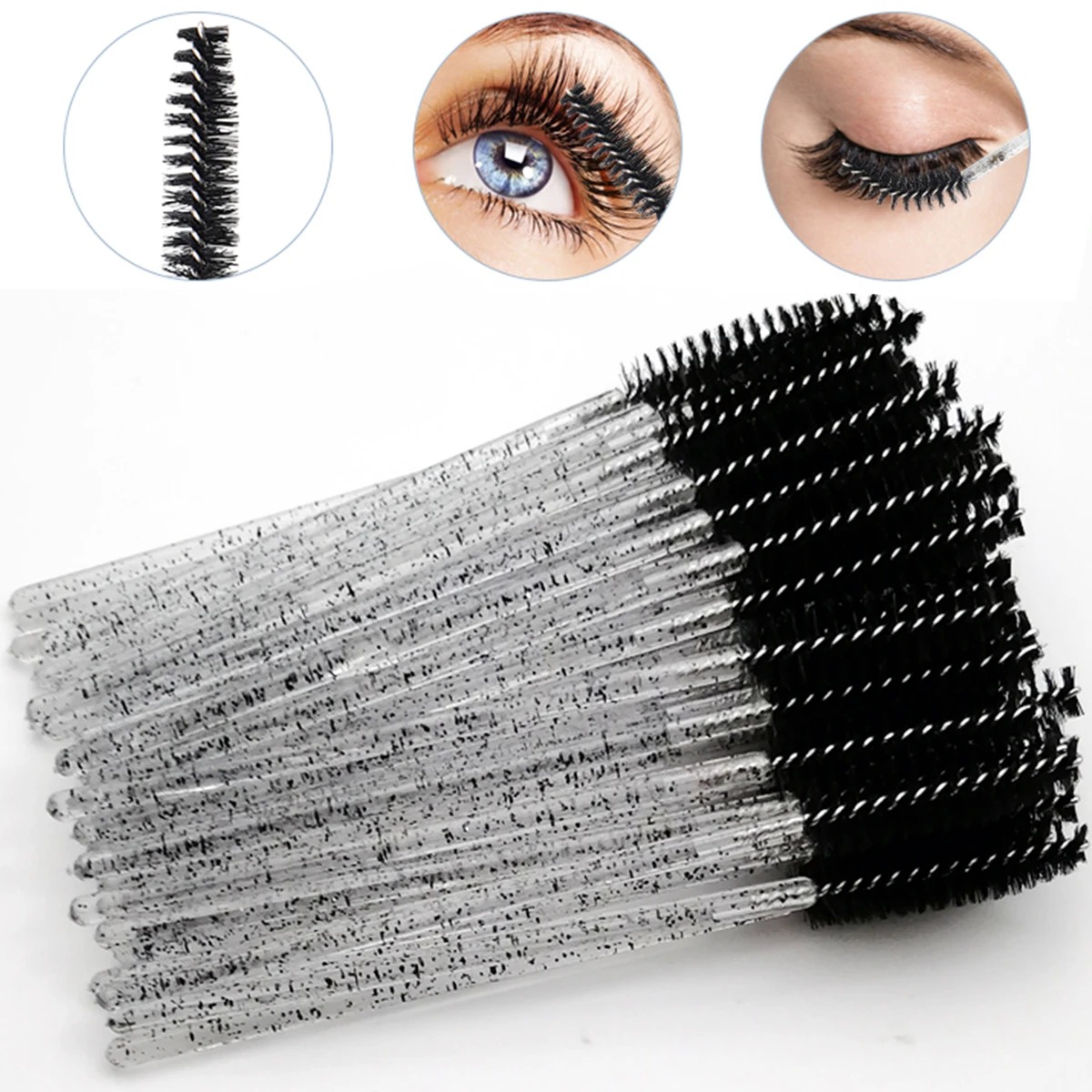ขายส่ง 100 ชิ้นมาสคาร่า Spooli - Eyelash Extension Options บทวิจารณ์และราคา